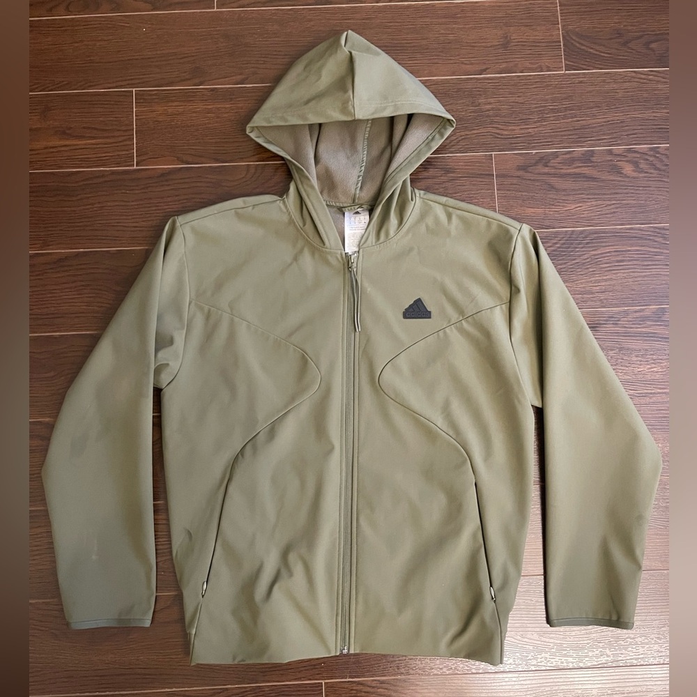 Adidas Olive Green Windbreaker Jacket